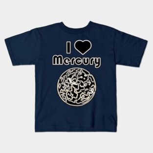 Electric Solar System I Love Mercury Kids T-Shirt